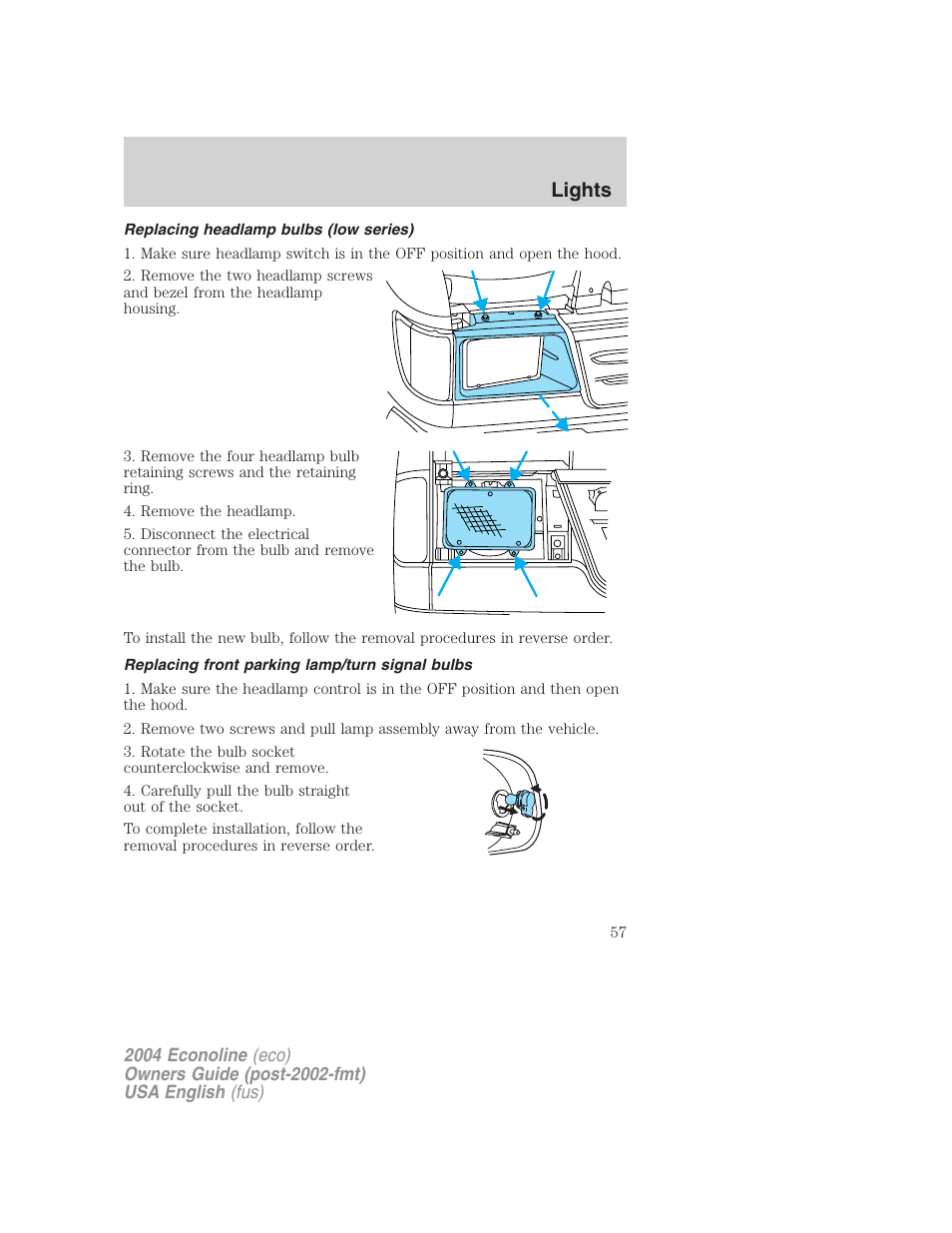 Lights | FORD AM/FM stereo User Manual | Page 57 / 248