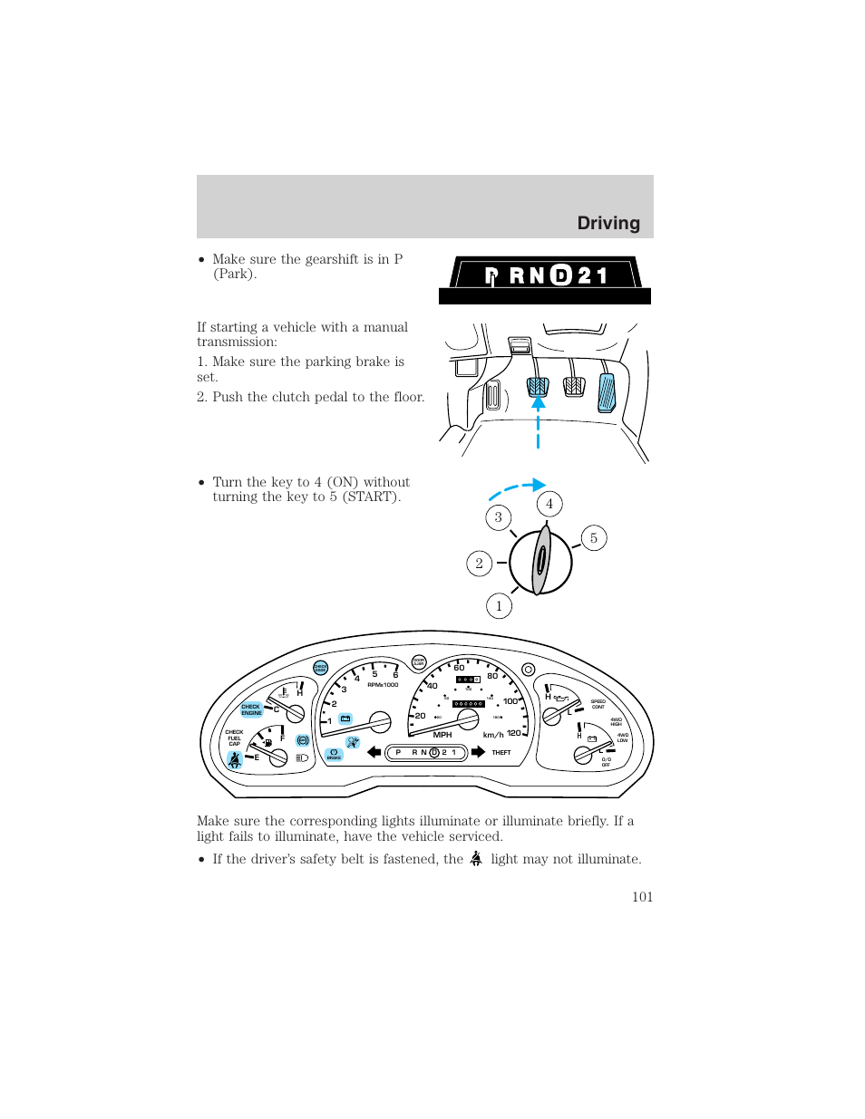 Driving | FORD 2002 Explorer Sport Trac User Manual | Page 101 / 200