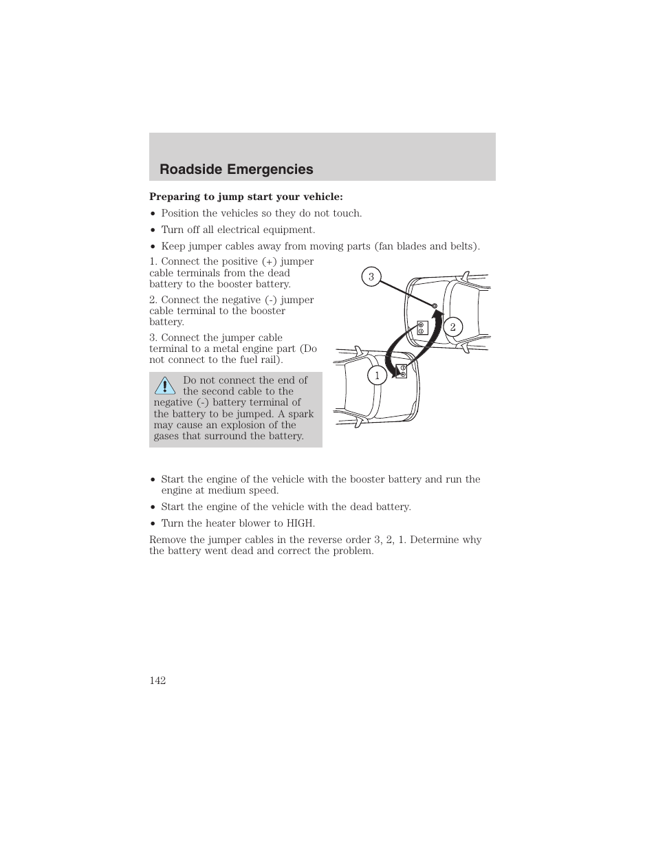 Roadside emergencies | FORD 2002 Explorer Sport Trac User Manual | Page 142 / 200