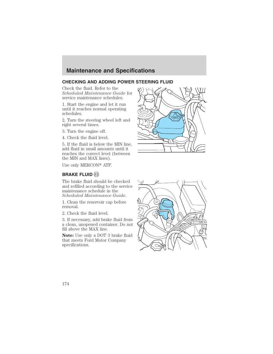 Maintenance and specifications | FORD 2002 Explorer Sport Trac User Manual | Page 174 / 200