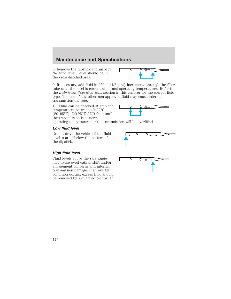 Maintenance and specifications | FORD 2002 Explorer Sport Trac User Manual | Page 176 / 200
