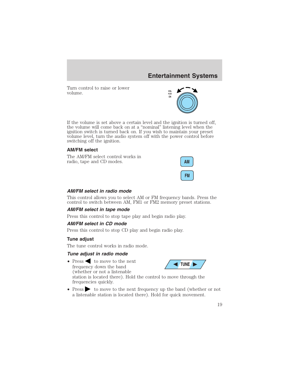 Entertainment systems | FORD 2002 Explorer Sport Trac User Manual | Page 19 / 200