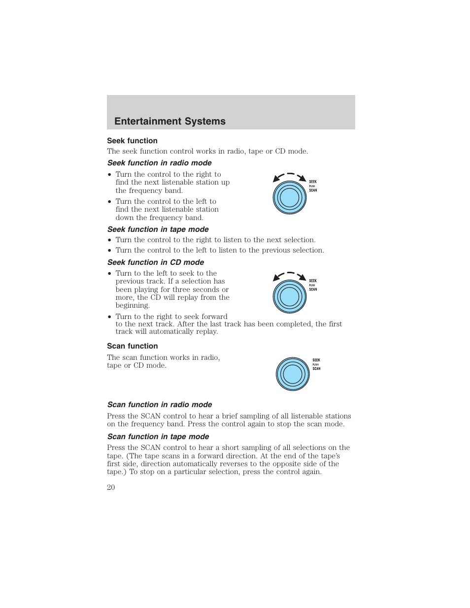 Entertainment systems | FORD 2002 Explorer Sport Trac User Manual | Page 20 / 200