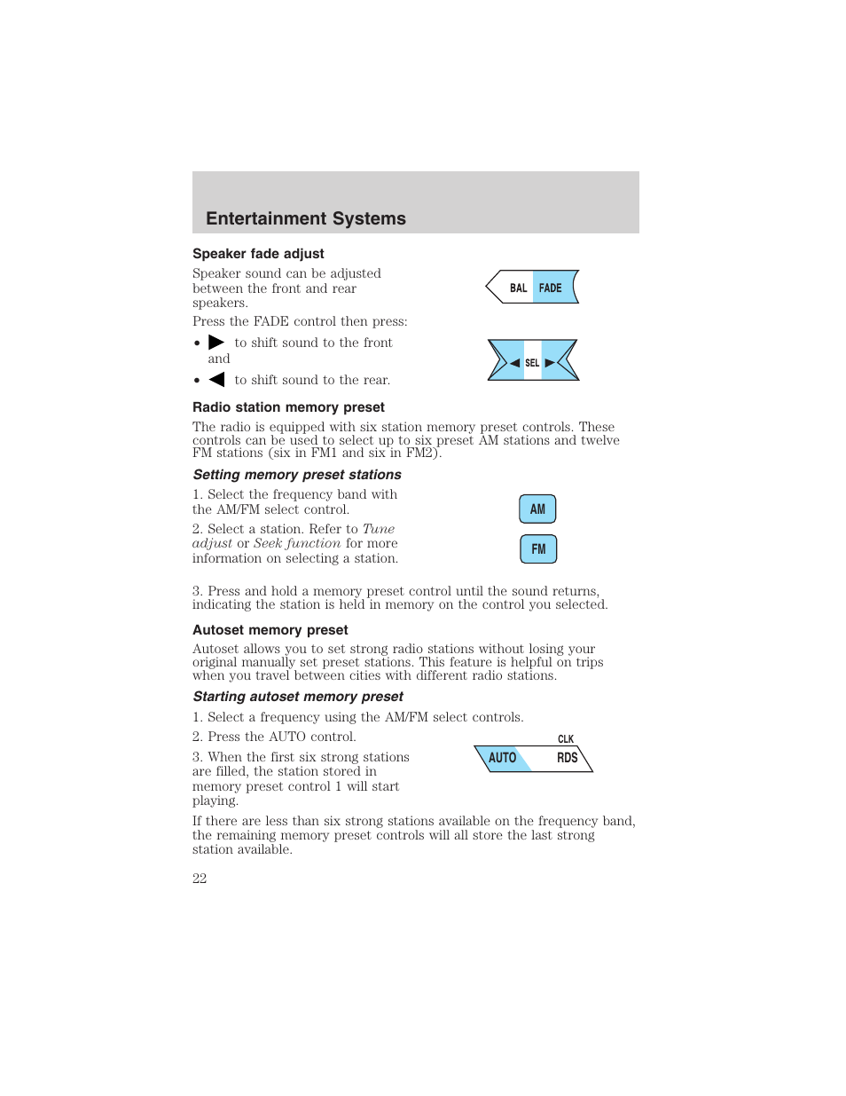 Entertainment systems | FORD 2002 Explorer Sport Trac User Manual | Page 22 / 200