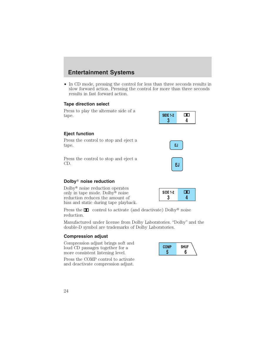 Entertainment systems | FORD 2002 Explorer Sport Trac User Manual | Page 24 / 200