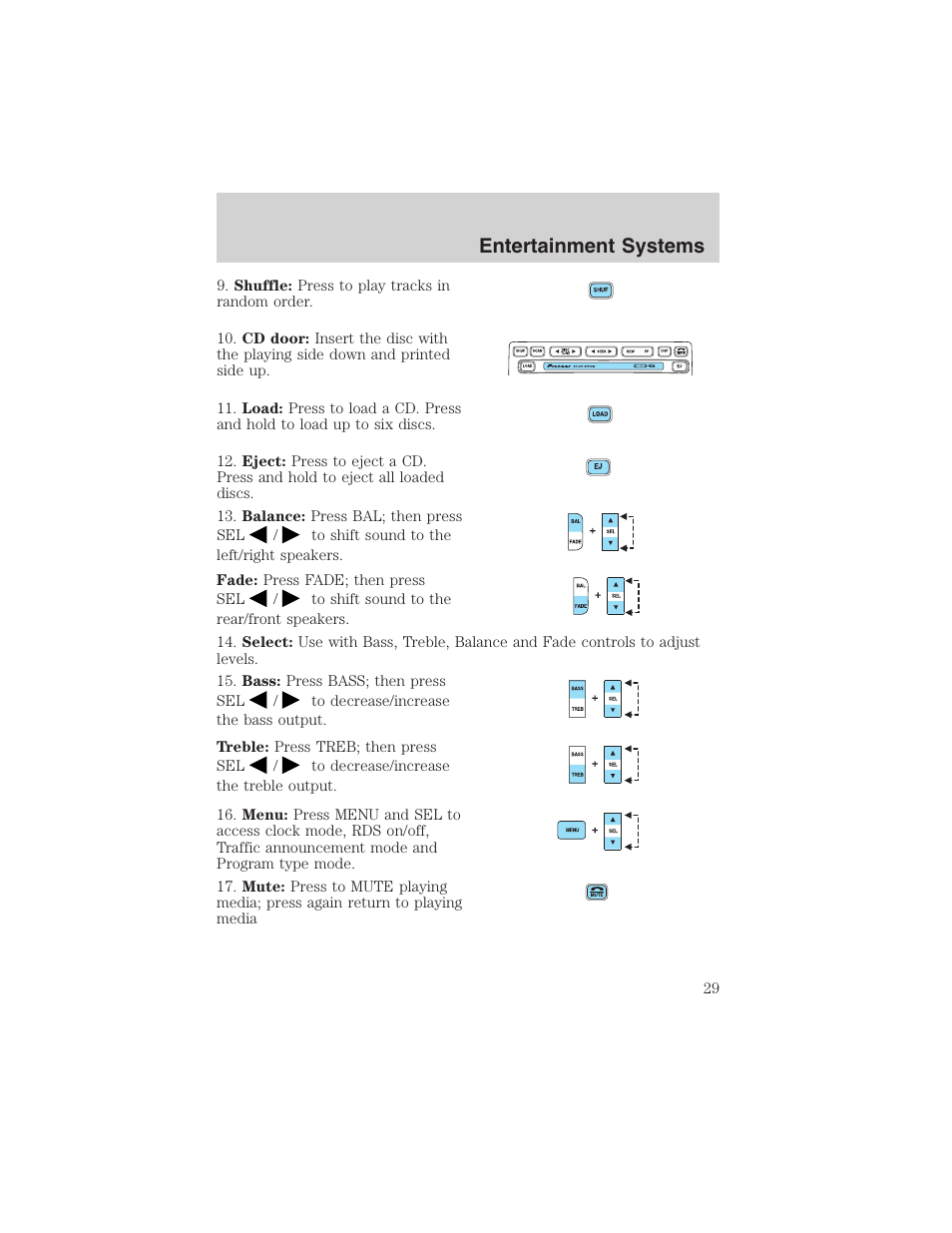 Entertainment systems | FORD 2002 Explorer Sport Trac User Manual | Page 29 / 200