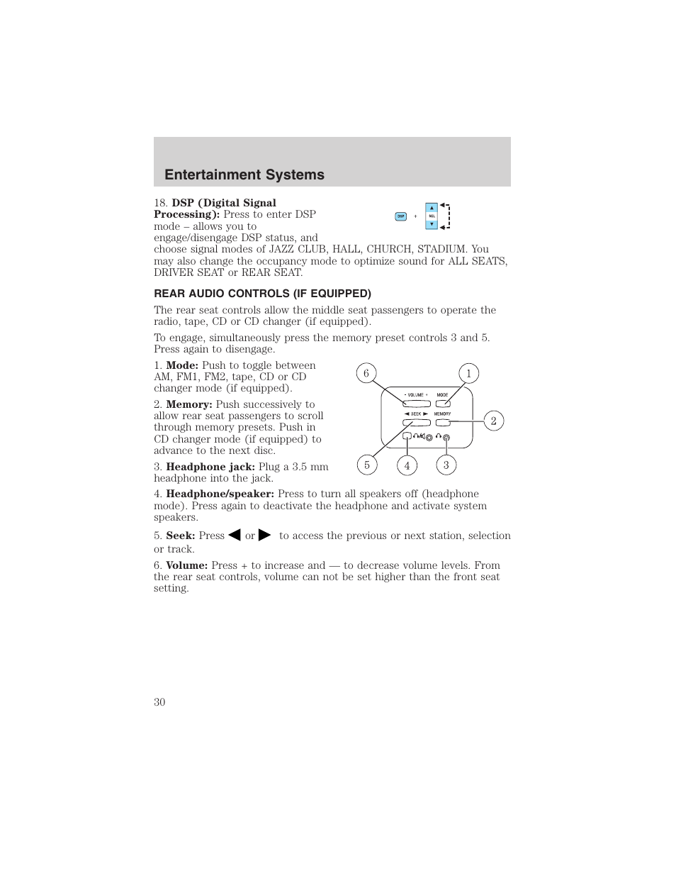 Entertainment systems | FORD 2002 Explorer Sport Trac User Manual | Page 30 / 200