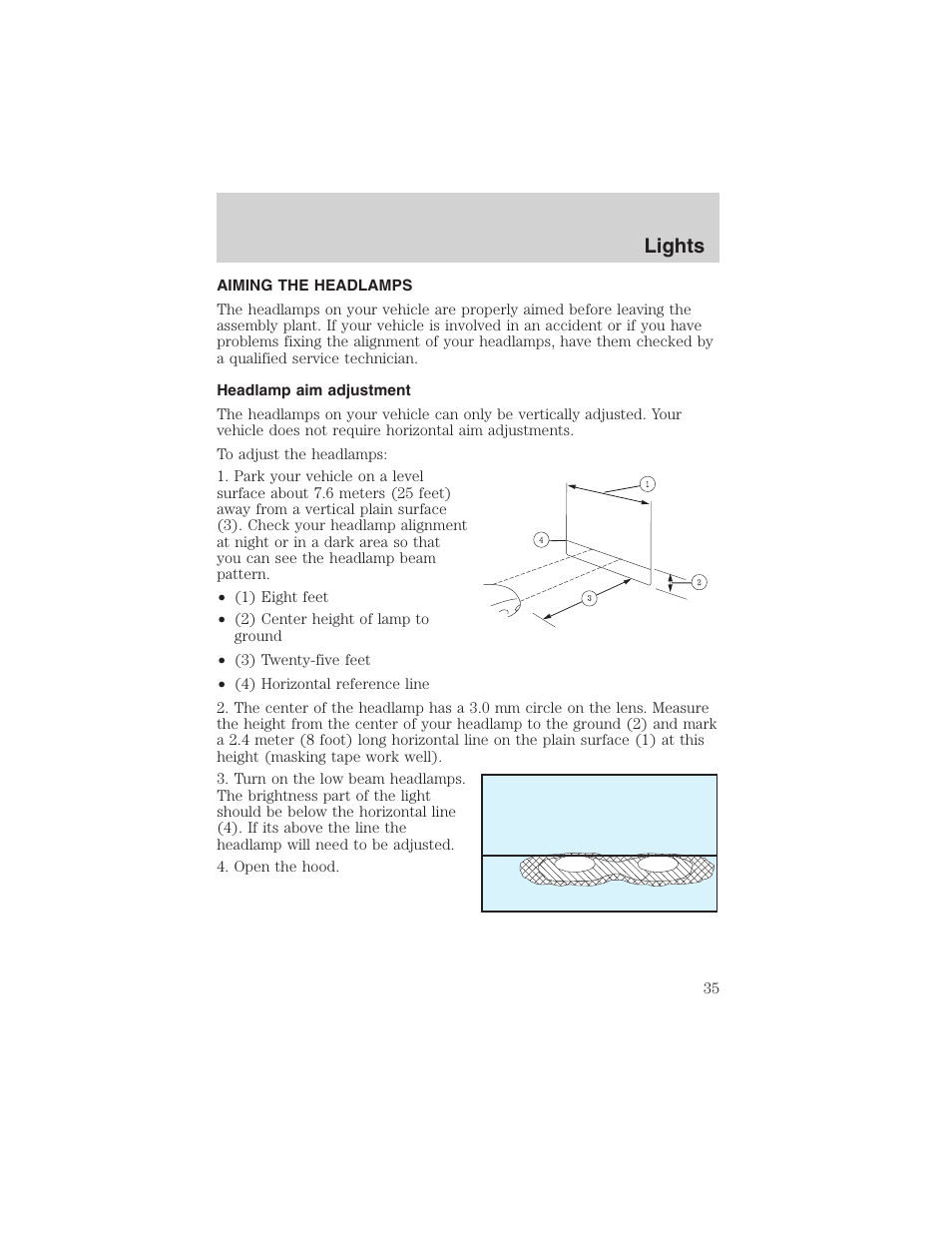 Lights | FORD 2002 Explorer Sport Trac User Manual | Page 35 / 200