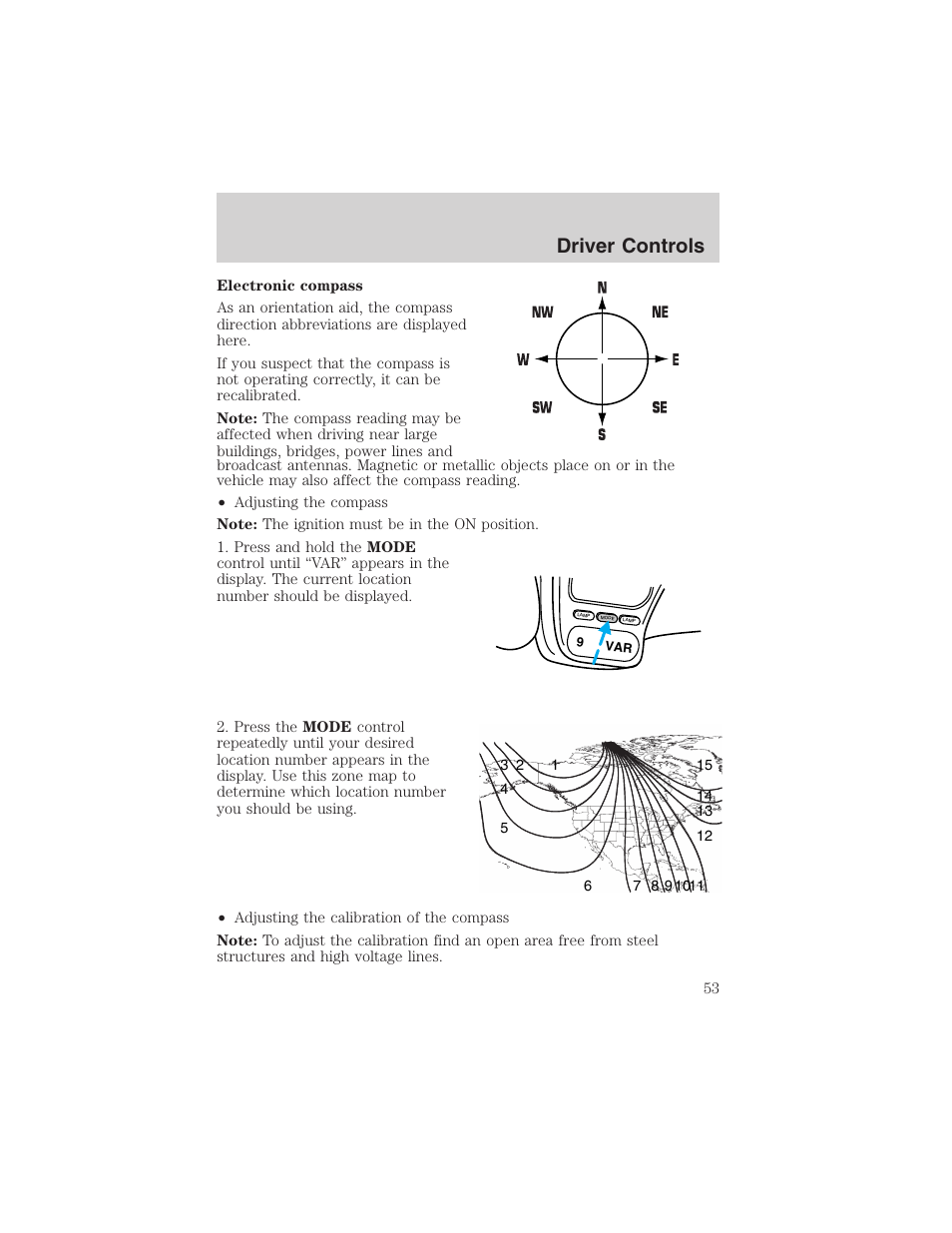 Driver controls | FORD 2002 Explorer Sport Trac User Manual | Page 53 / 200