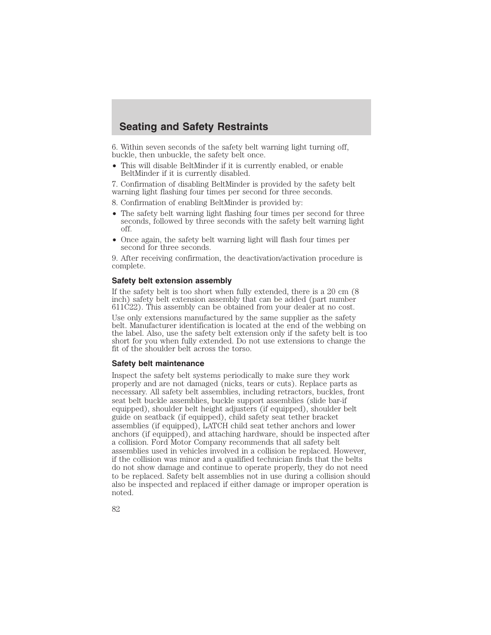 Seating and safety restraints | FORD 2002 Explorer Sport Trac User Manual | Page 82 / 200