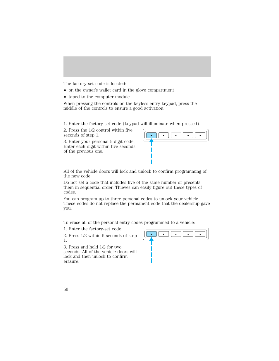 Controls and features | FORD 1998 Crown Victoria User Manual | Page 56 / 160