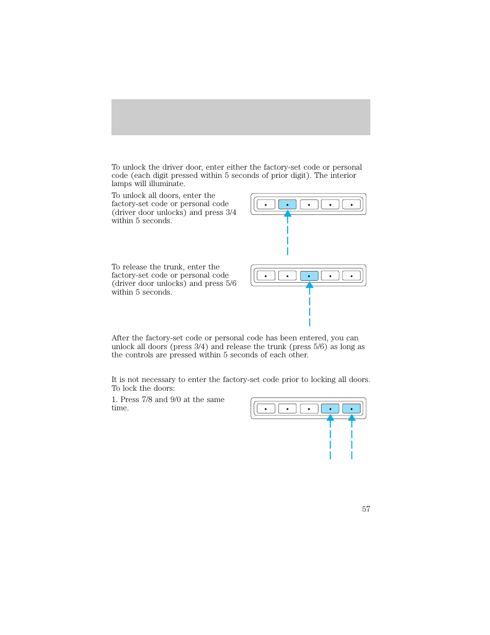 Controls and features | FORD 1998 Crown Victoria User Manual | Page 57 / 160