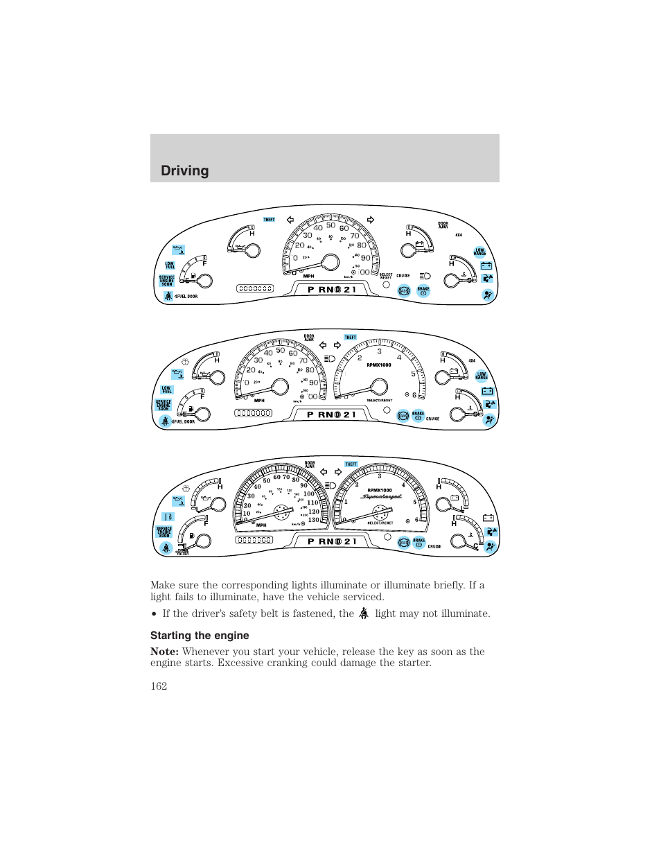 Driving | FORD 2002 F-150 User Manual | Page 162 / 312