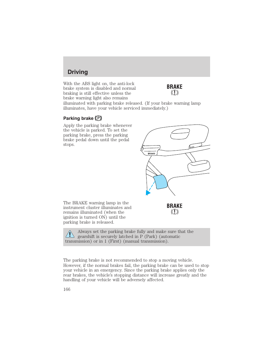 Driving | FORD 2002 F-150 User Manual | Page 166 / 312