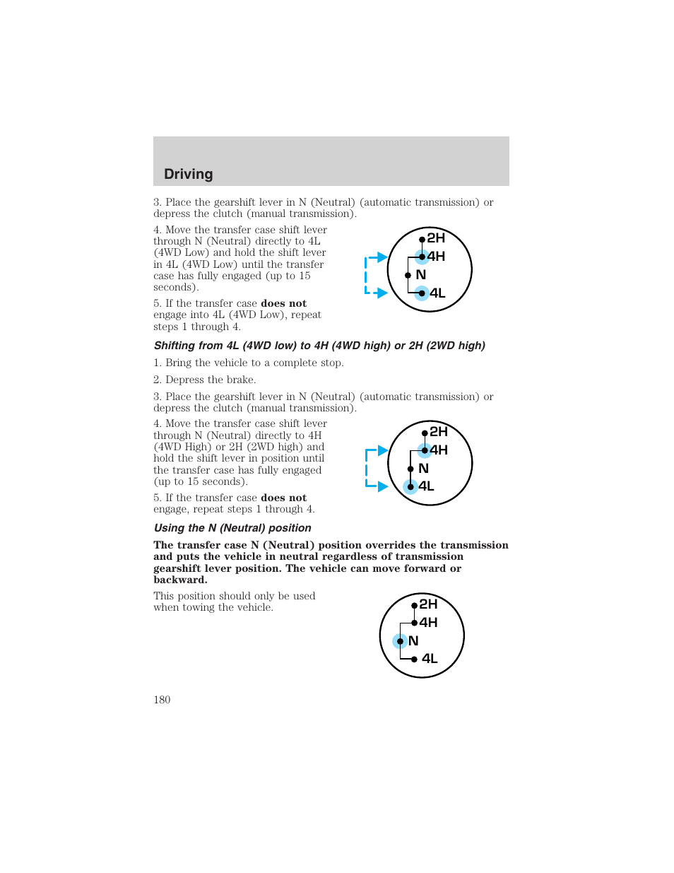 Driving | FORD 2002 F-150 User Manual | Page 180 / 312