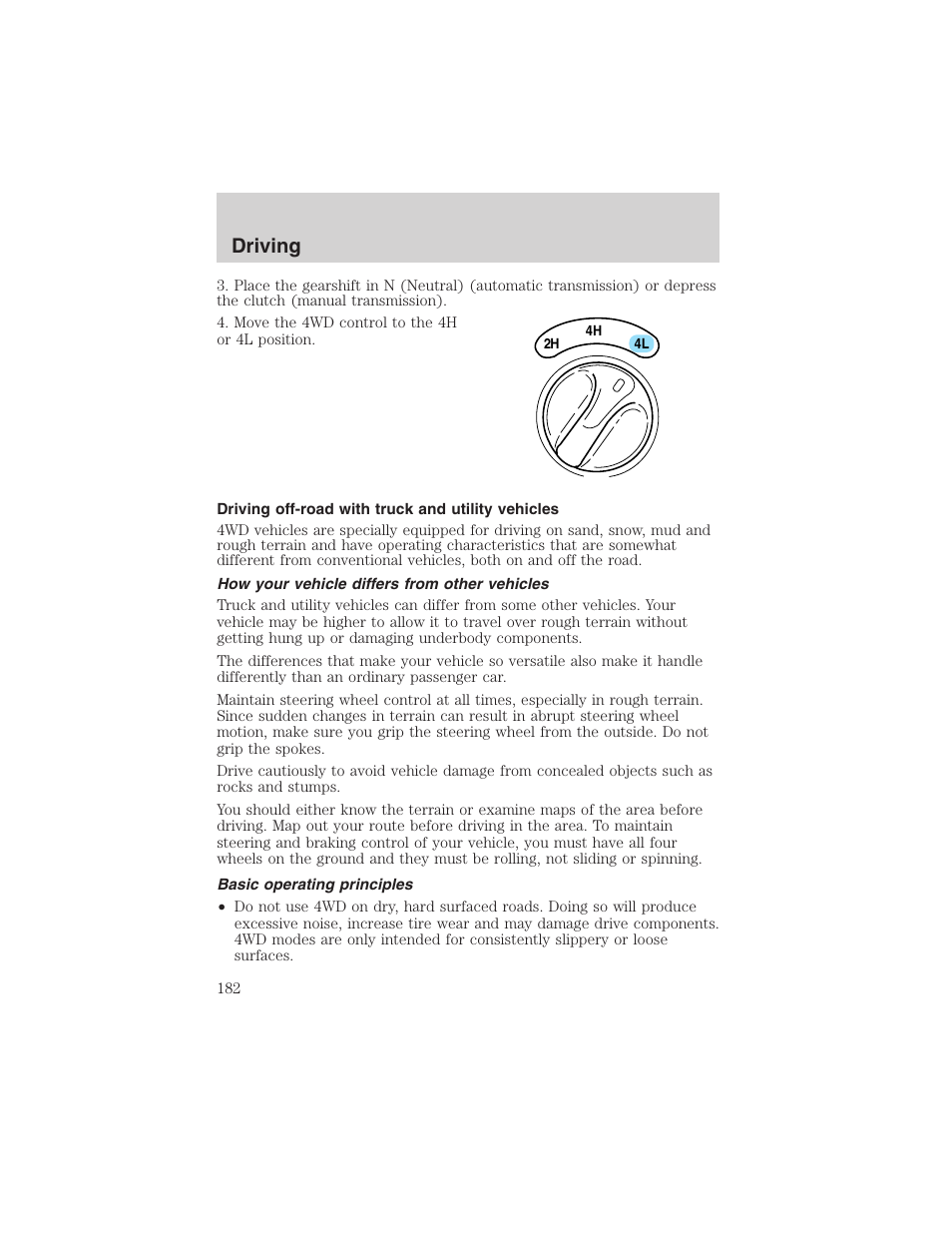 Driving | FORD 2002 F-150 User Manual | Page 182 / 312