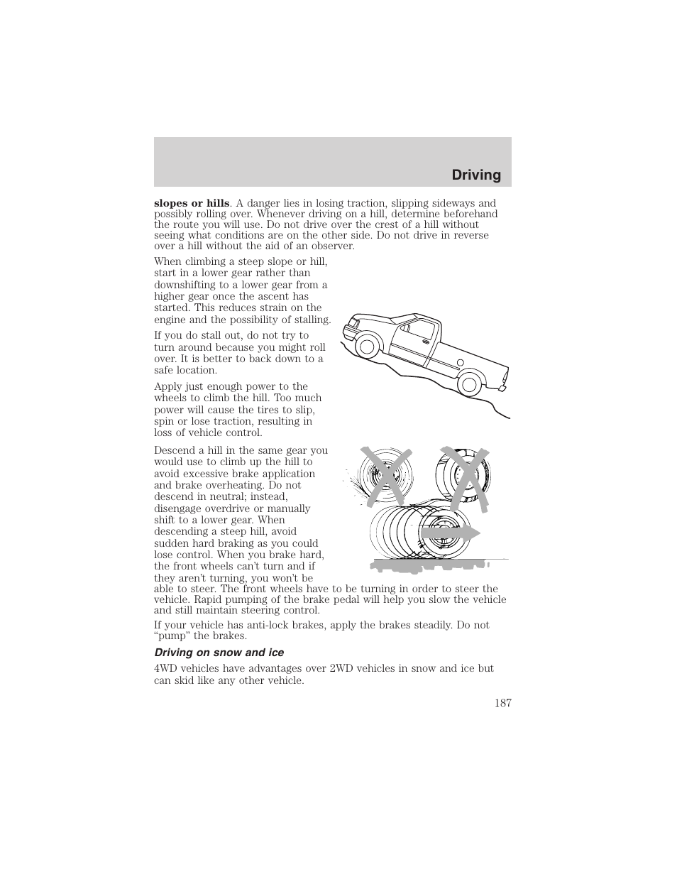 Driving | FORD 2002 F-150 User Manual | Page 187 / 312
