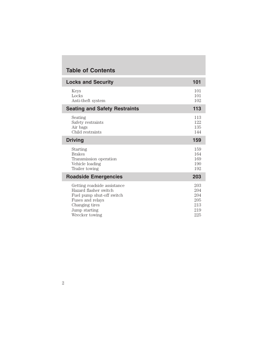 FORD 2002 F-150 User Manual | Page 2 / 312