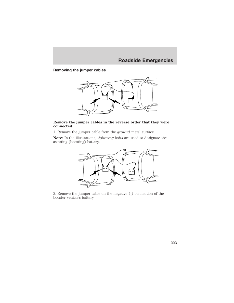 Roadside emergencies | FORD 2002 F-150 User Manual | Page 223 / 312