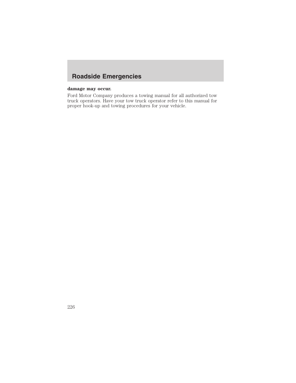 Roadside emergencies | FORD 2002 F-150 User Manual | Page 226 / 312