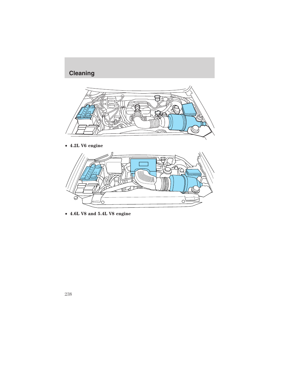 Cleaning | FORD 2002 F-150 User Manual | Page 238 / 312