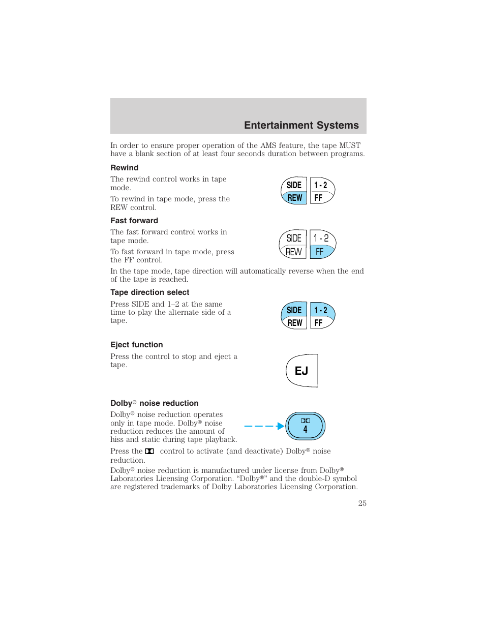 Entertainment systems | FORD 2002 F-150 User Manual | Page 25 / 312