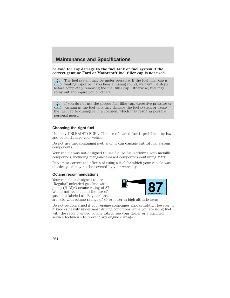 FORD 2002 F-150 User Manual | Page 264 / 312