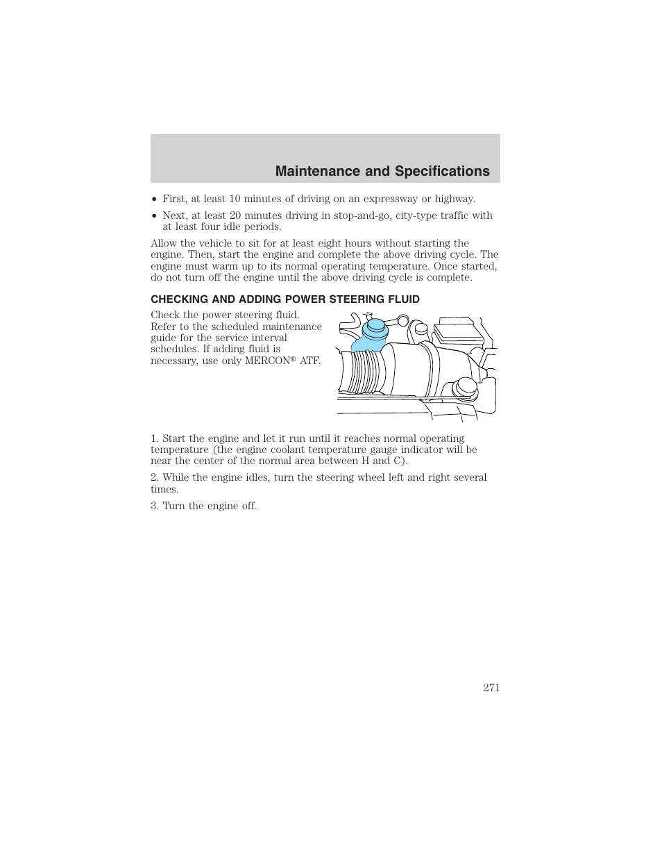Maintenance and specifications | FORD 2002 F-150 User Manual | Page 271 / 312