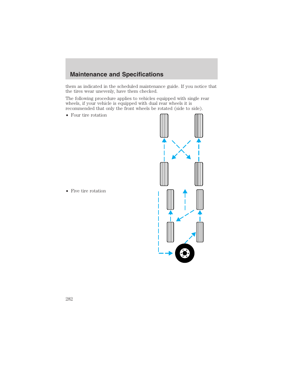 Maintenance and specifications | FORD 2002 F-150 User Manual | Page 282 / 312