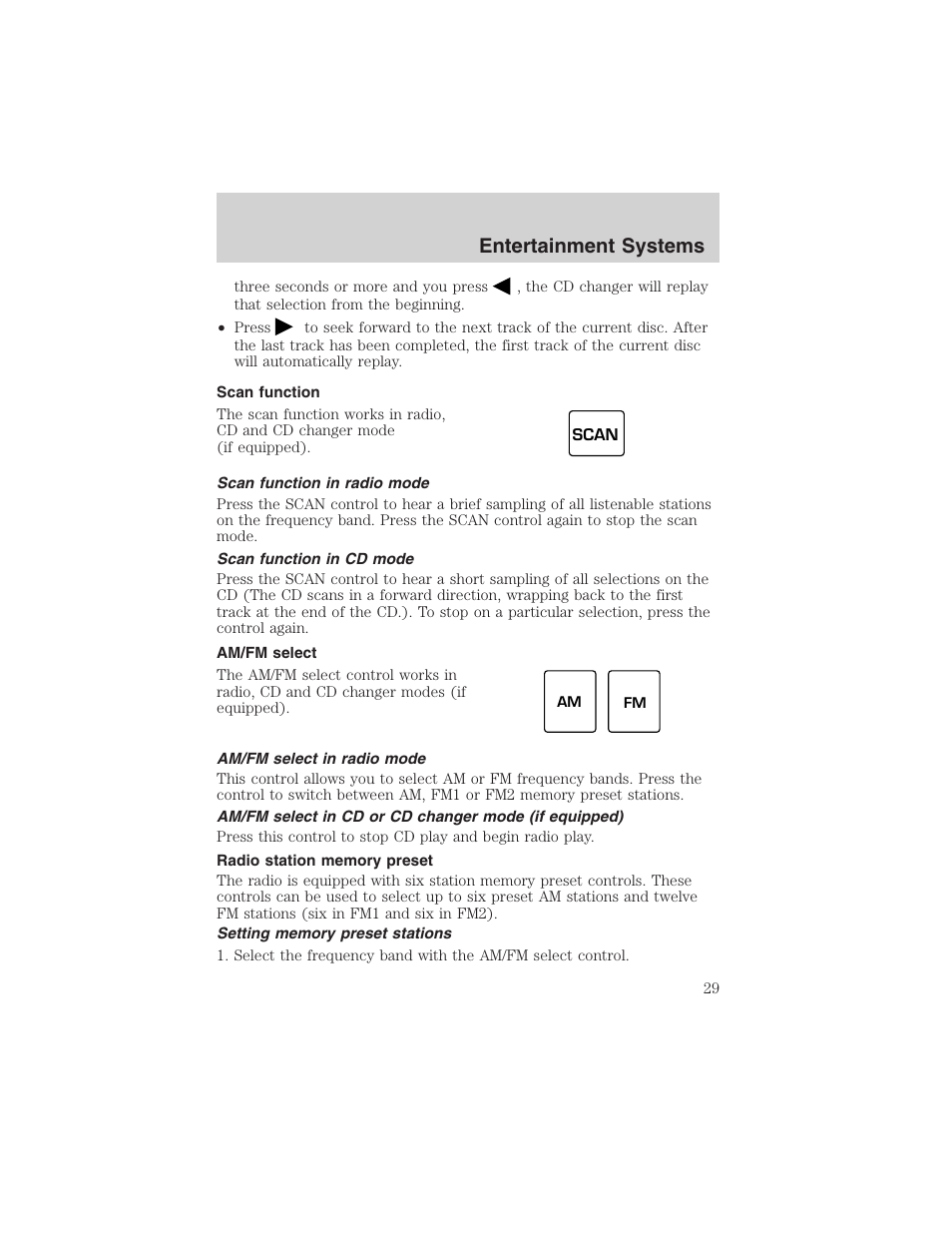 Entertainment systems | FORD 2002 F-150 User Manual | Page 29 / 312