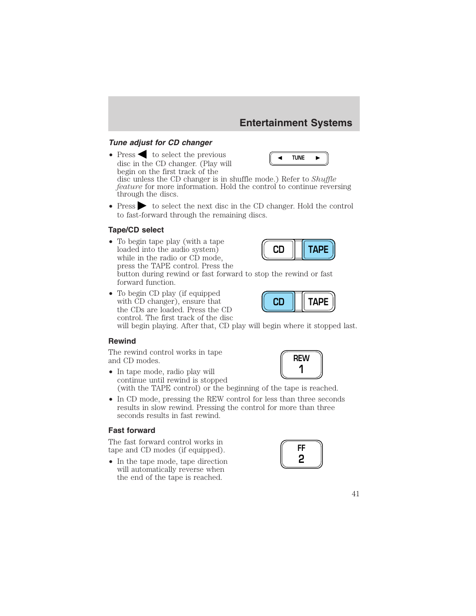 Entertainment systems | FORD 2002 F-150 User Manual | Page 41 / 312
