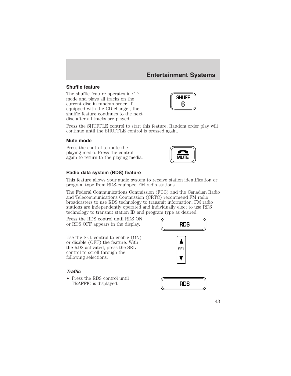 Entertainment systems | FORD 2002 F-150 User Manual | Page 43 / 312