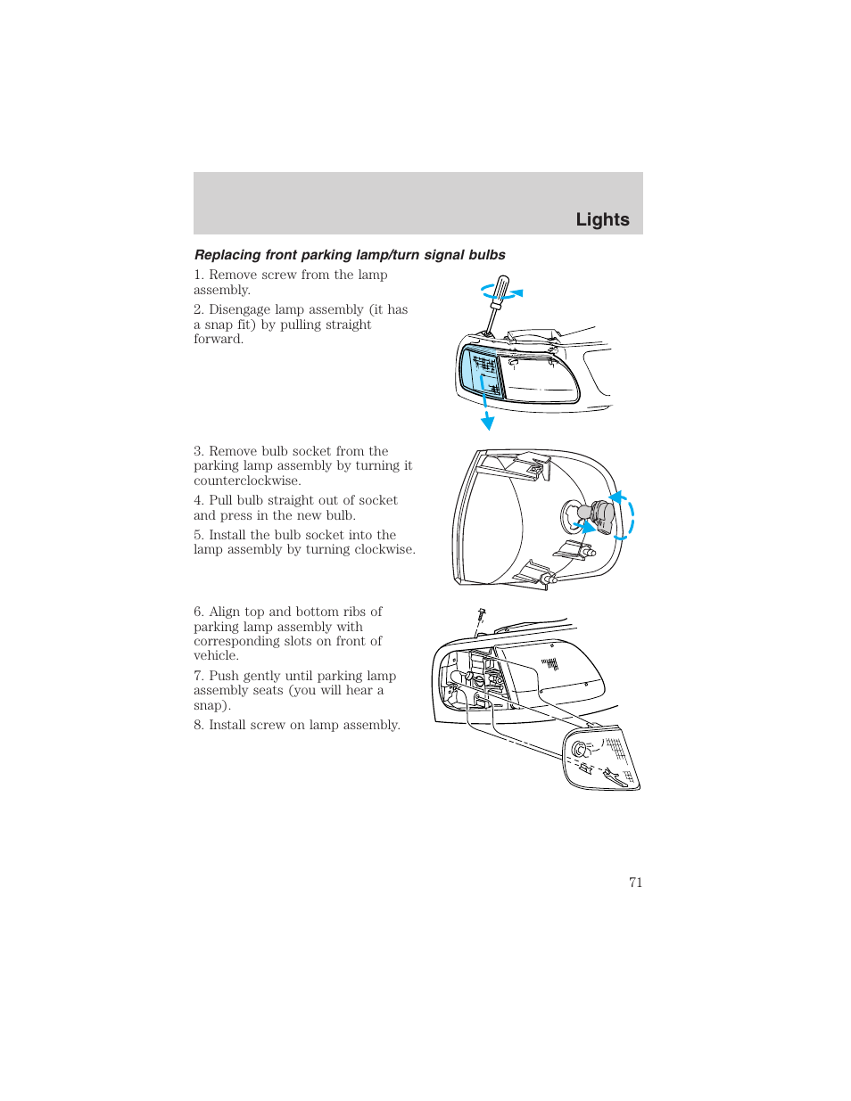 Lights | FORD 2002 F-150 User Manual | Page 71 / 312