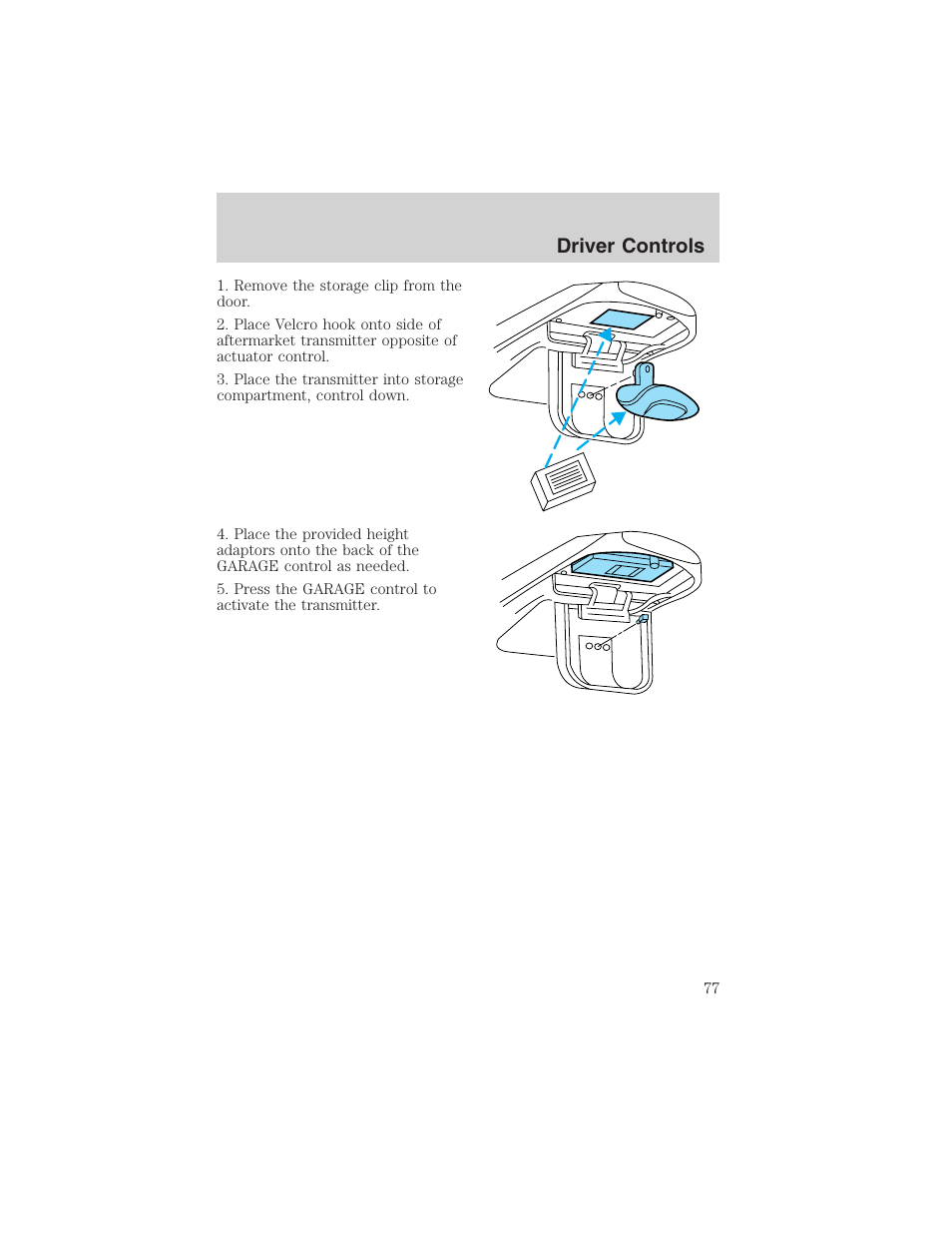 Driver controls | FORD 2002 F-150 User Manual | Page 77 / 312