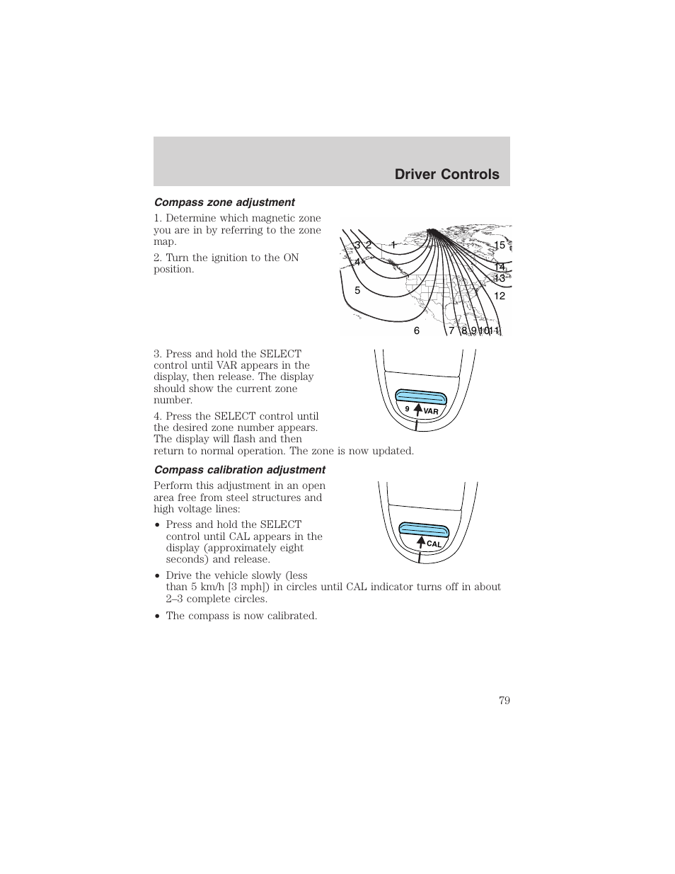 Driver controls | FORD 2002 F-150 User Manual | Page 79 / 312