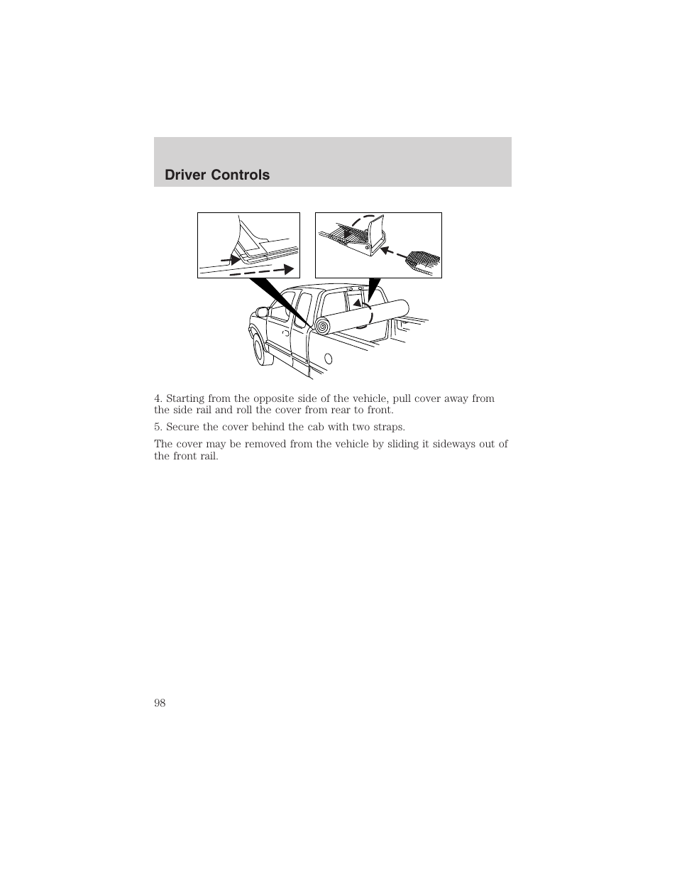 Driver controls | FORD 2002 F-150 User Manual | Page 98 / 312