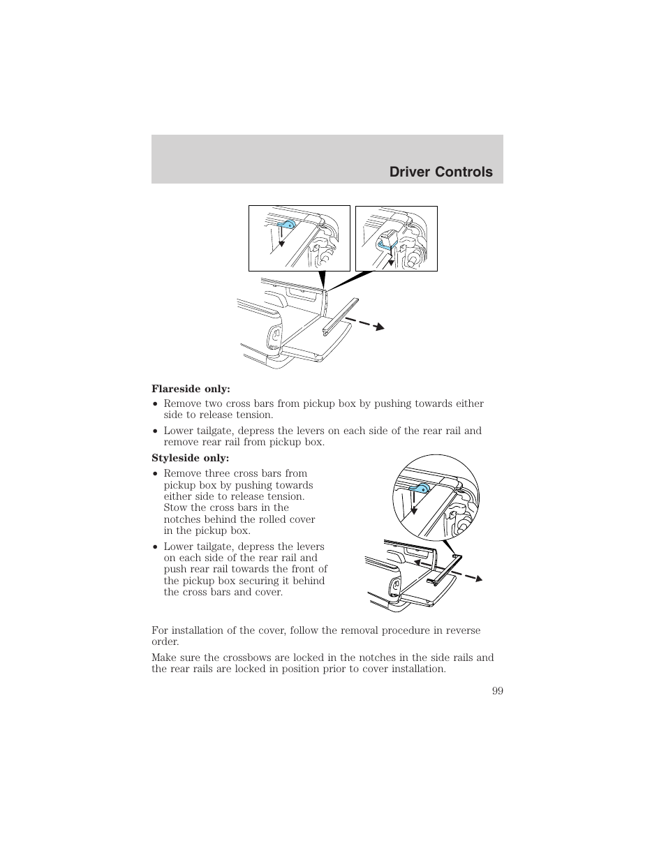 Driver controls | FORD 2002 F-150 User Manual | Page 99 / 312