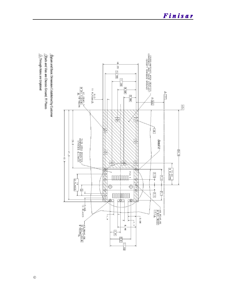 Xi. pcb layout and bezel recommendations | Finisar FTLF1217P2XTL User Manual | Page 11 / 13