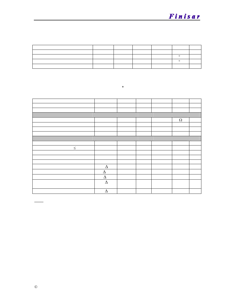 Ii. absolute maximum ratings | Finisar FTLF1217P2XTL User Manual | Page 4 / 13