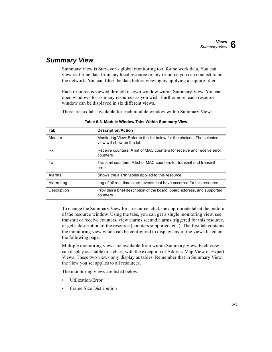 Summary view, Summary view -3, Module window tabs within summary view -3 | Finisar Surveyor User Manual | Page 101 / 454