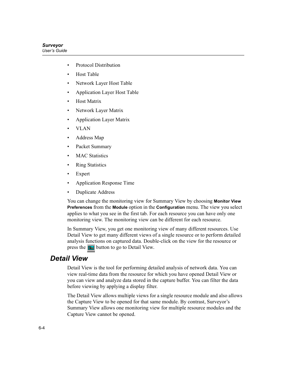 Detail view, Detail view -4 | Finisar Surveyor User Manual | Page 102 / 454