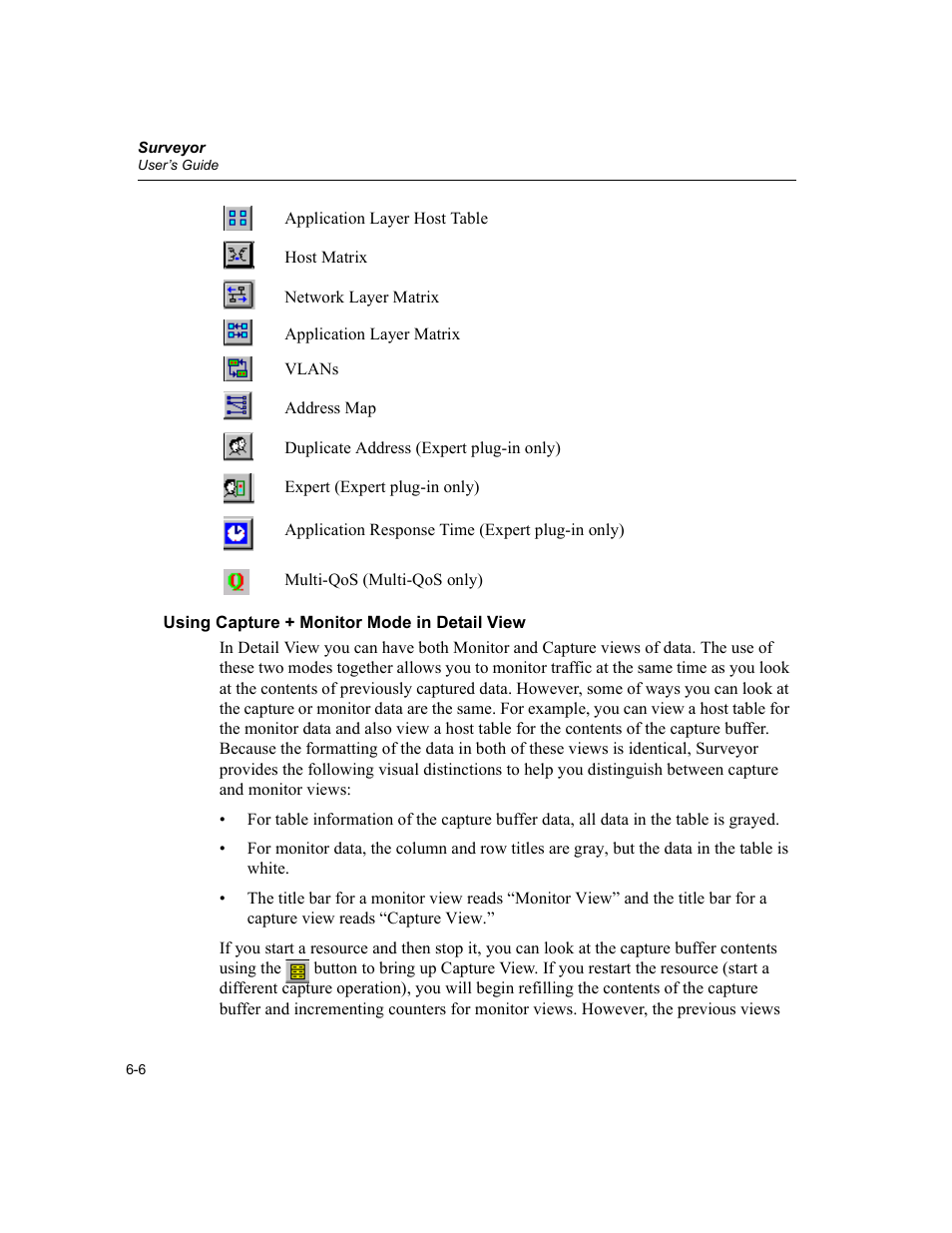 Using capture + monitor mode in detail view, Using capture + monitor mode in detail view -6 | Finisar Surveyor User Manual | Page 104 / 454