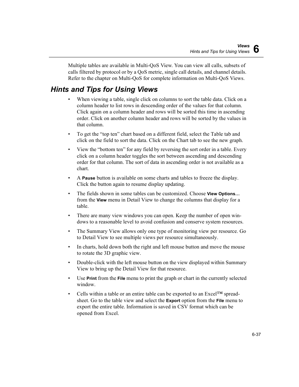 Hints and tips for using views, Hints and tips for using views -37 | Finisar Surveyor User Manual | Page 135 / 454