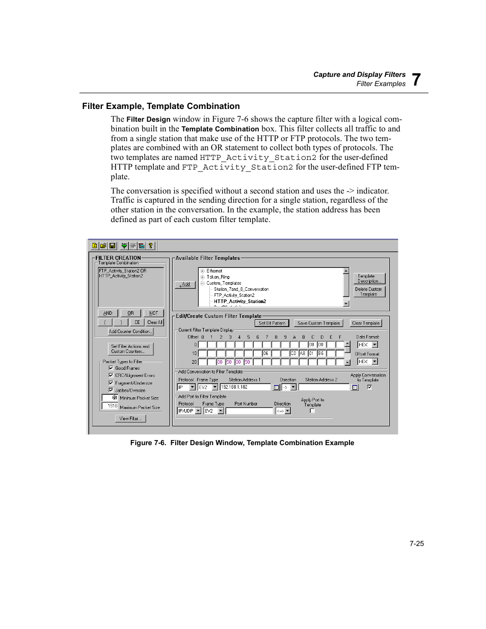 Filter example, template combination, Filter example, template combination -25 | Finisar Surveyor User Manual | Page 161 / 454