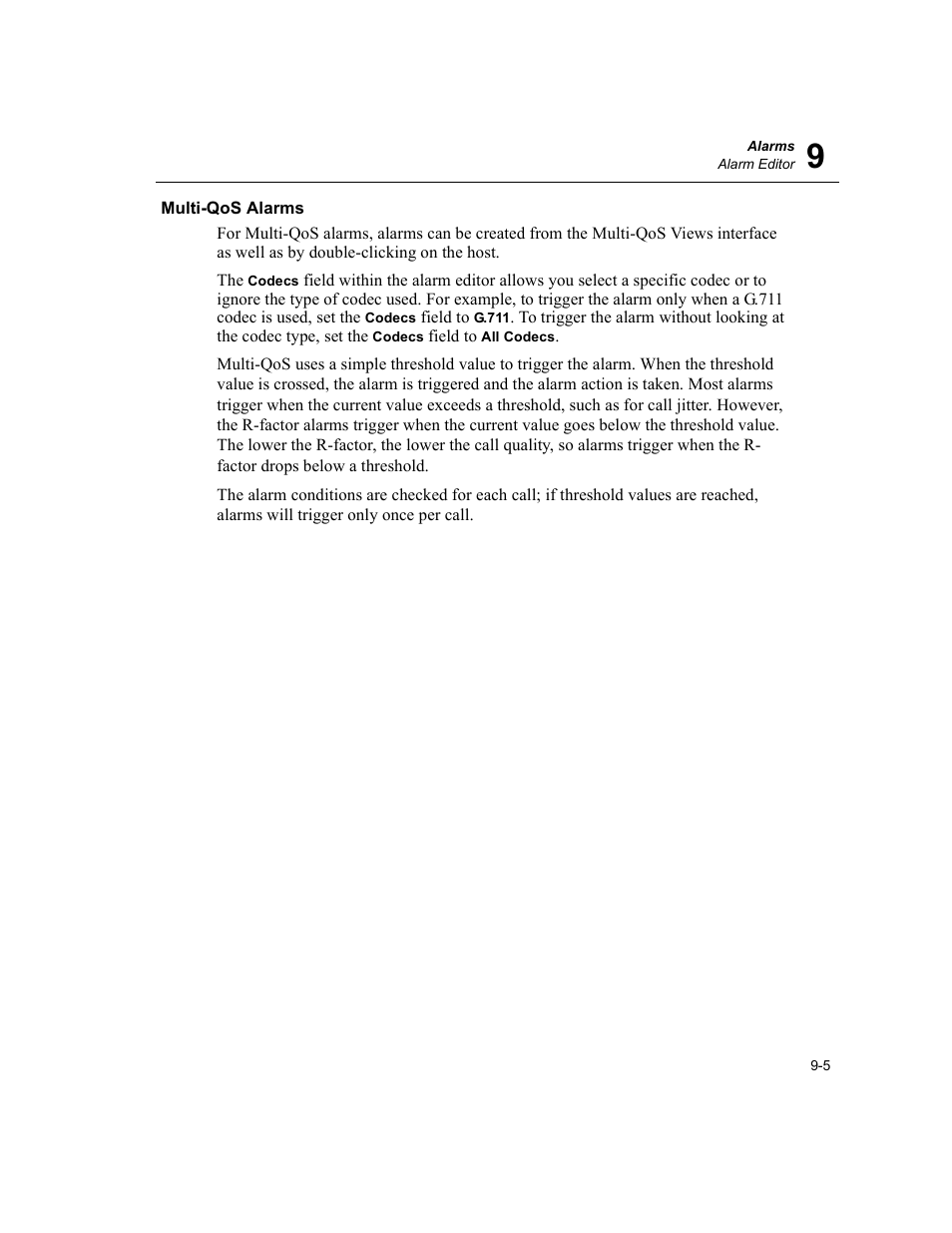 Multi-qos alarms, Multi-qos alarms -5 | Finisar Surveyor User Manual | Page 189 / 454
