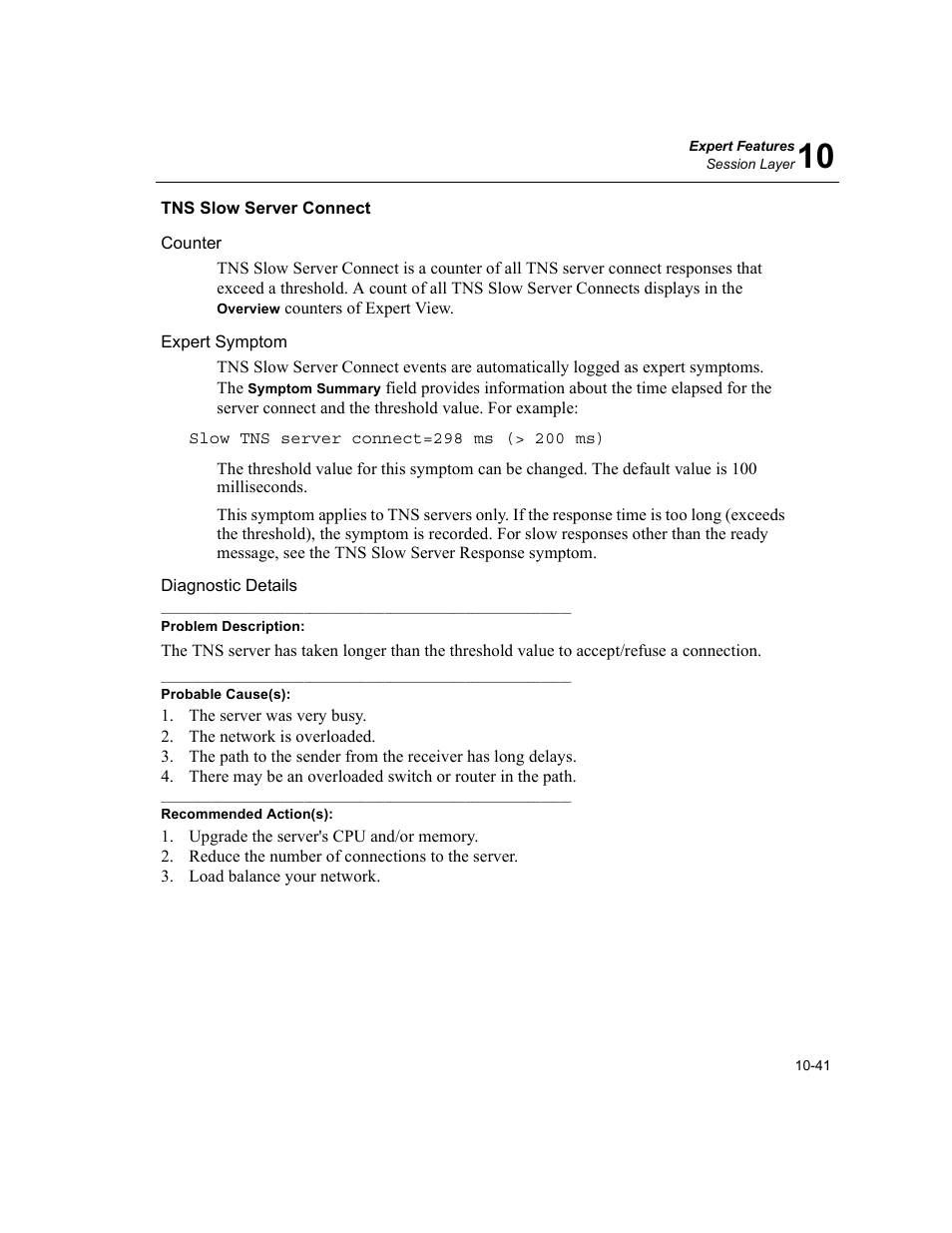 Tns slow server connect, Tns slow server connect -41 | Finisar Surveyor User Manual | Page 245 / 454