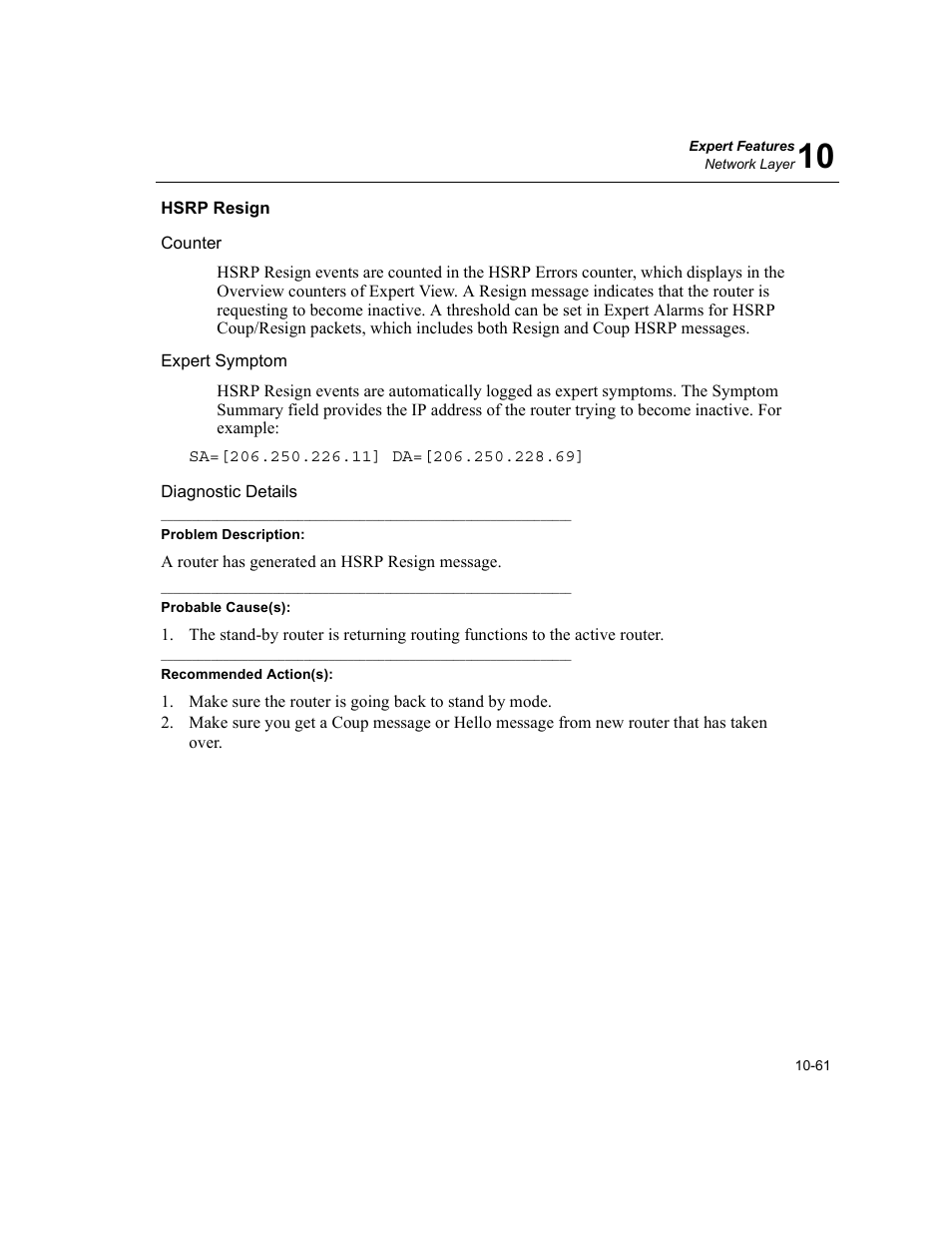 Hsrp resign, Hsrp resign -61 | Finisar Surveyor User Manual | Page 265 / 454