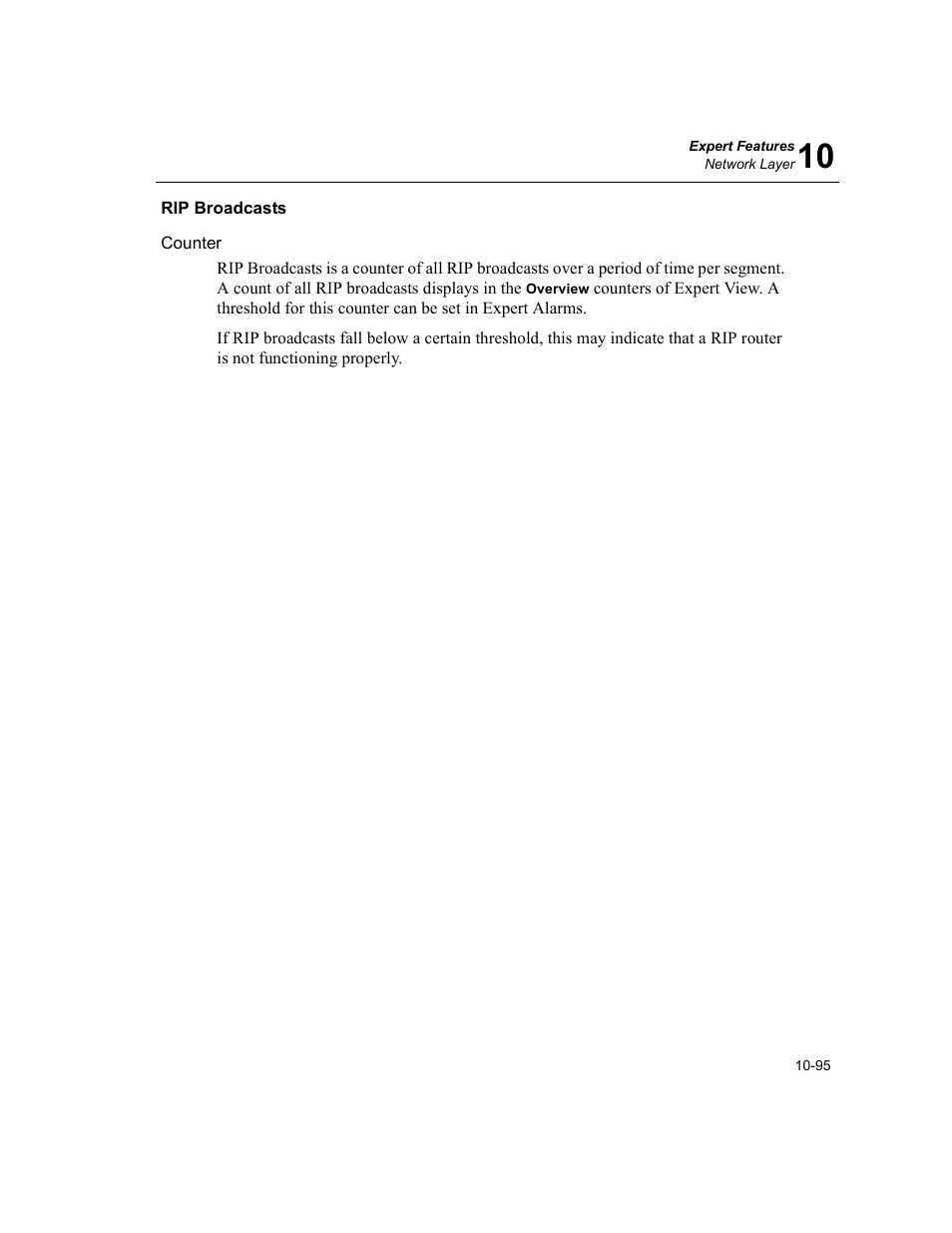 Rip broadcasts, Rip broadcasts -95 | Finisar Surveyor User Manual | Page 299 / 454