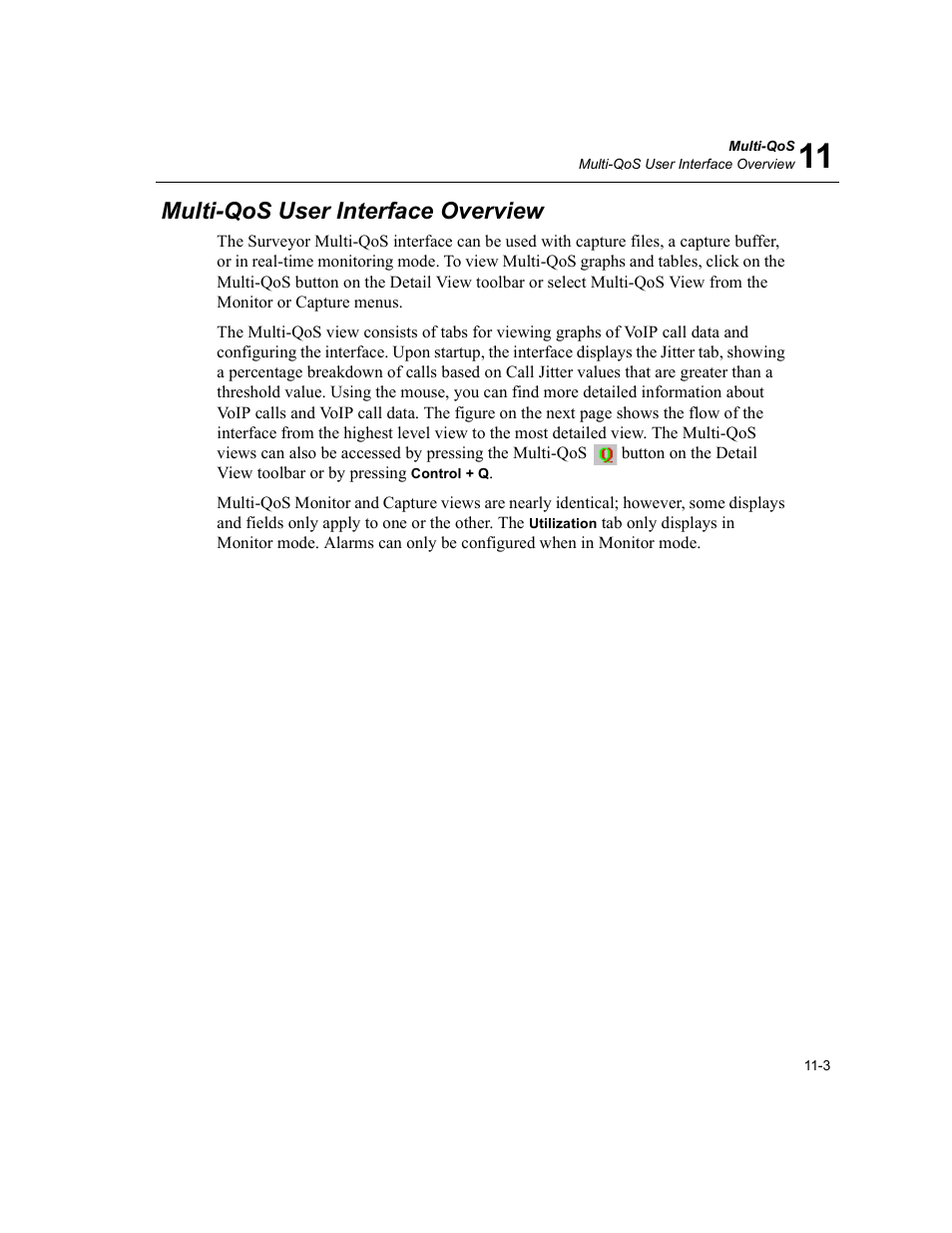 Multi-qos user interface overview, Multi-qos u | Finisar Surveyor User Manual | Page 337 / 454