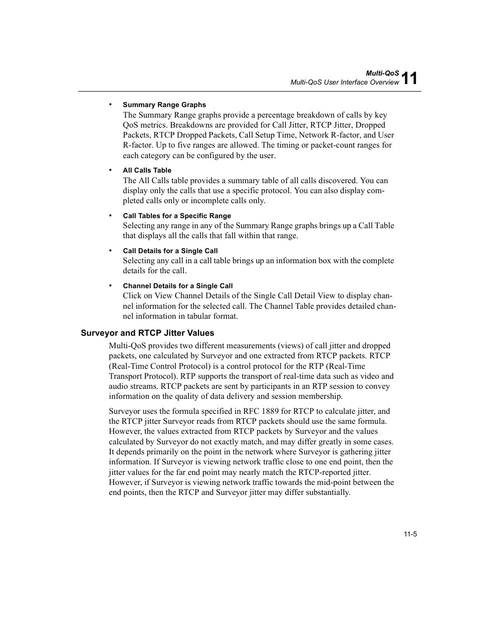 Surveyor and rtcp jitter values, Surveyor and rt | Finisar Surveyor User Manual | Page 339 / 454